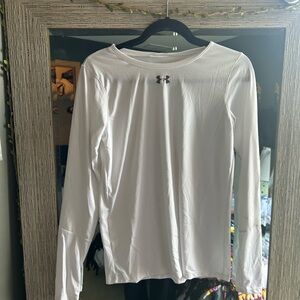 Under Armour White Long Sleeve Workout Shirt